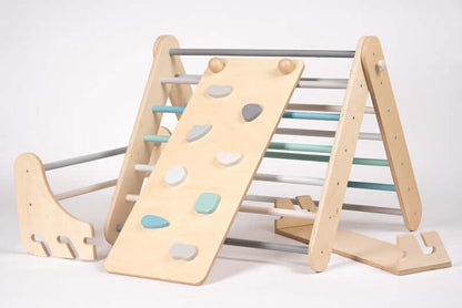 Pikler Kletterdreieck mit Rampe & Sprossenwand