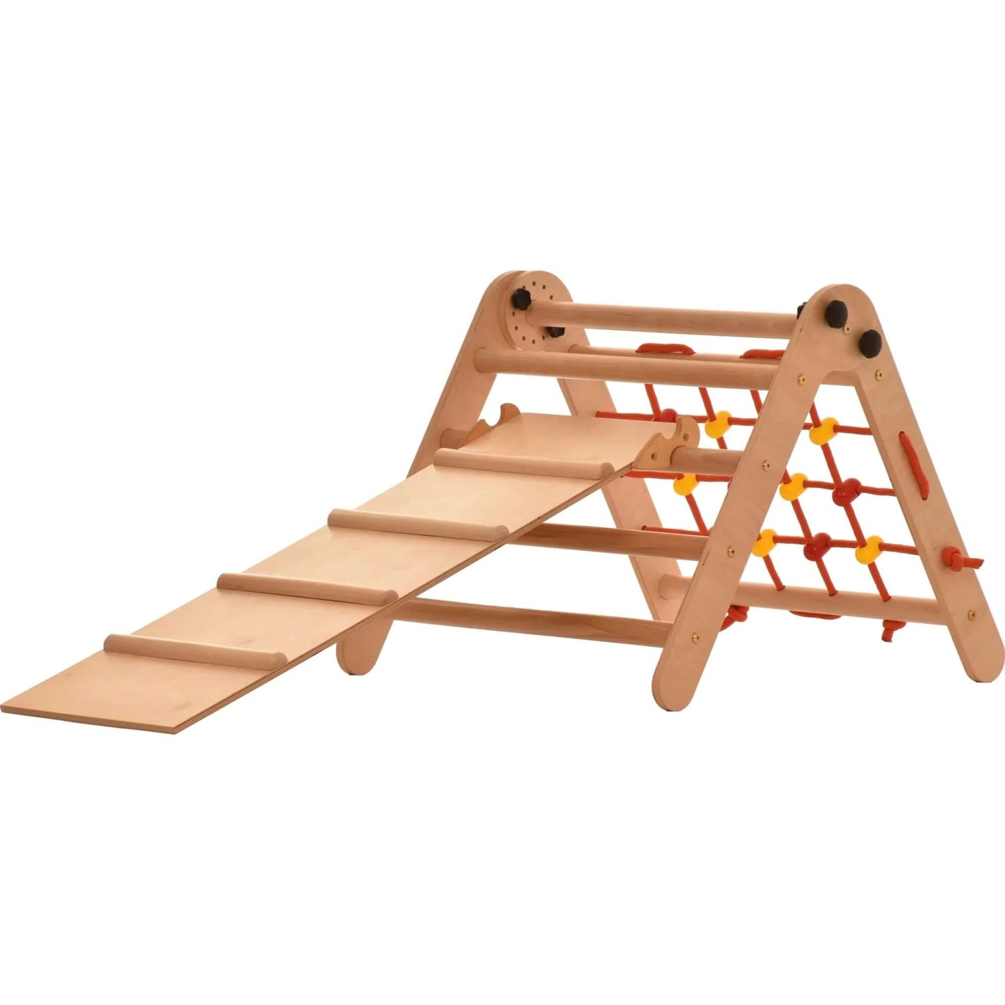 Climbing triangle BASIC with ladder, climbing net &amp; slide, various colours