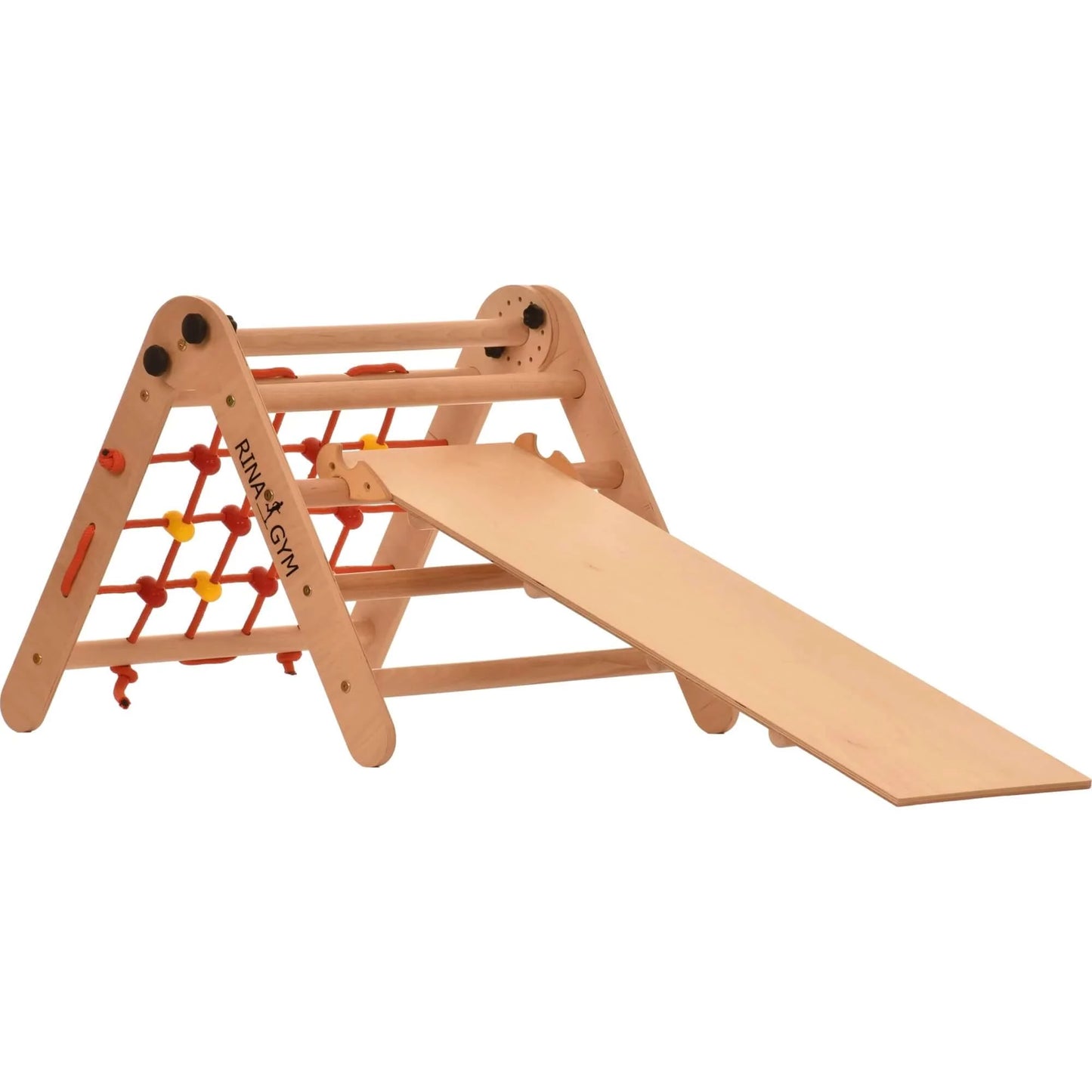 Climbing triangle BASIC with ladder, climbing net &amp; slide, various colours