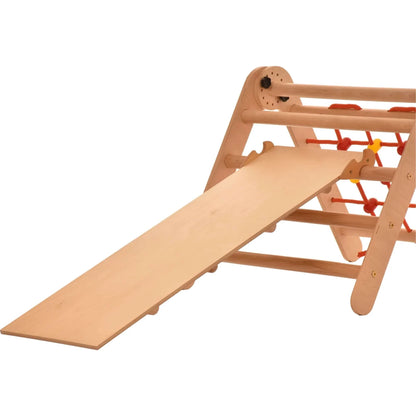 Climbing triangle BASIC with ladder, climbing net &amp; slide, various colours