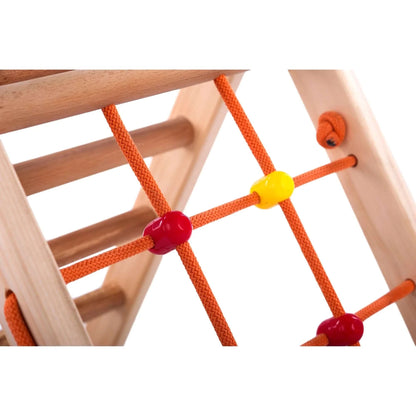 Climbing triangle COMPACT with ladder, climbing net &amp; slide, different colours