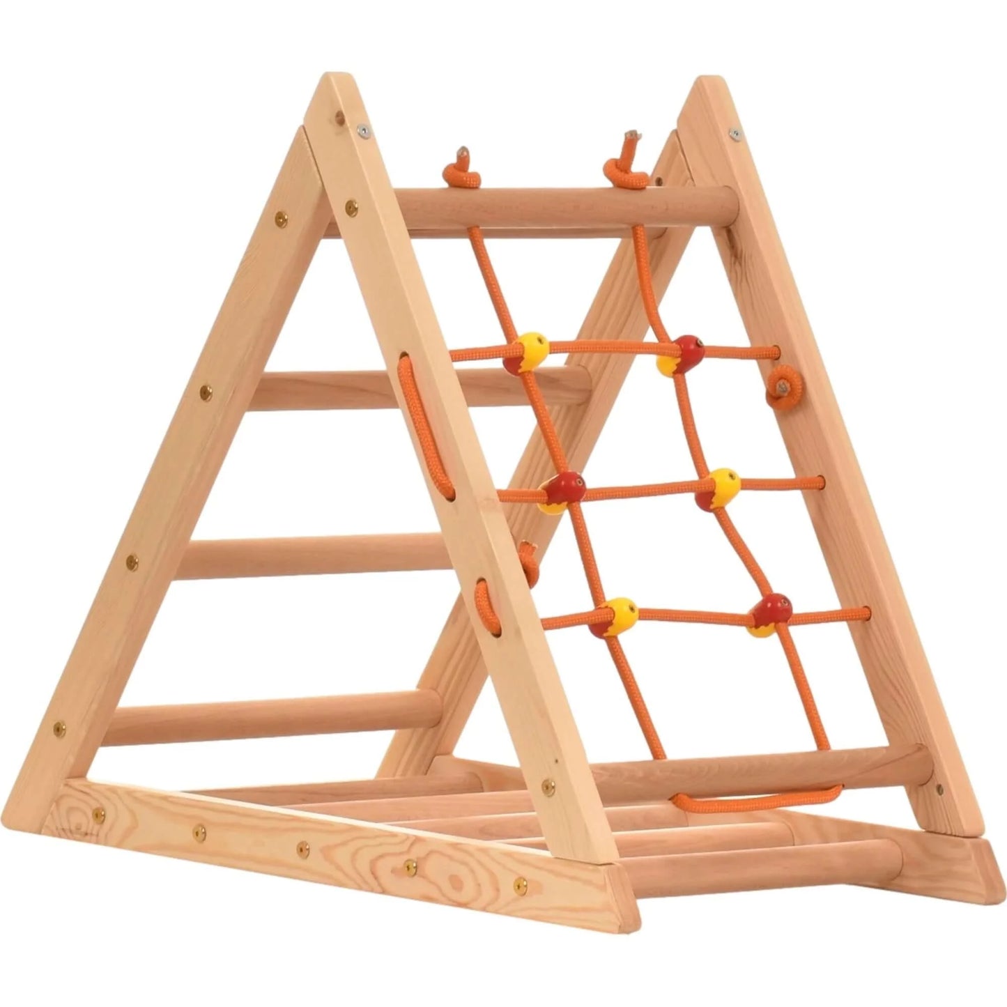 Climbing triangle COMPACT with ladder, climbing net &amp; slide, different colours