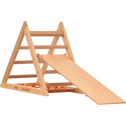 Climbing triangle COMPACT with ladder, climbing net &amp; slide, different colours