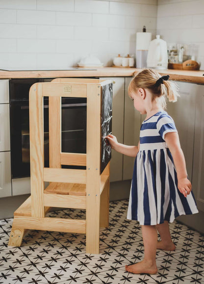 MeowBaby® Lernturm Küchenhelfer mit einer Tafel für Kinder, versch. Farben