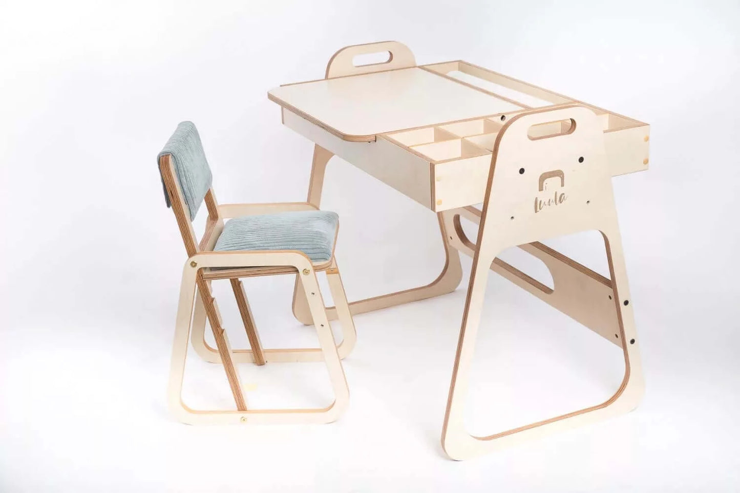 Set of writing and drawing table with chair "Leni"