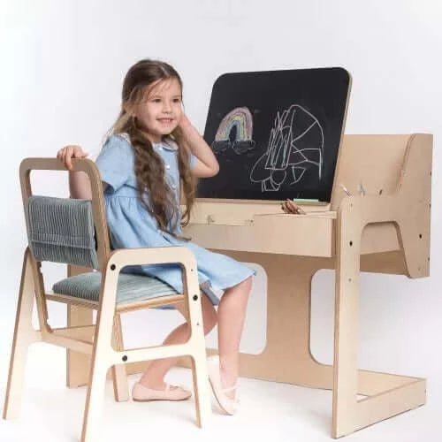 Set writing and drawing table with chair "Ina"