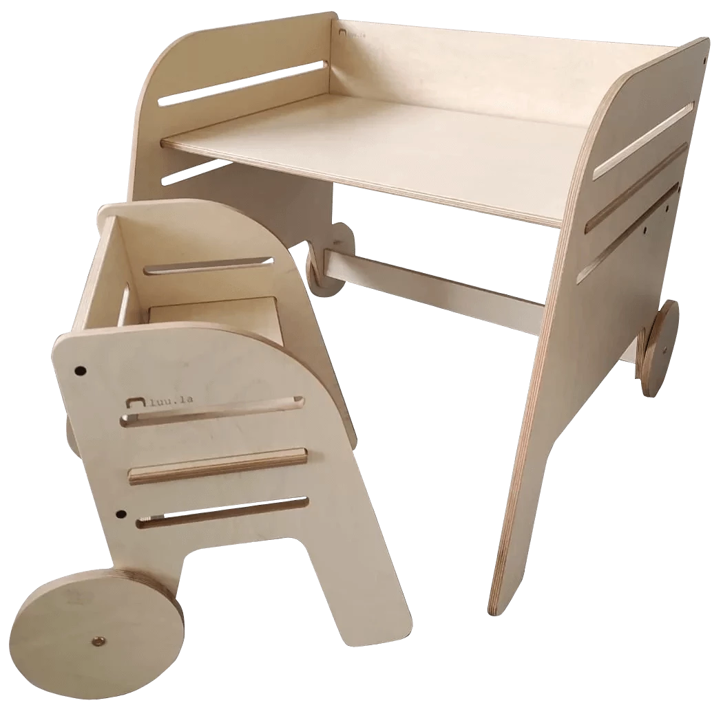 Montessori Desk &amp; Chair Set "Rad"