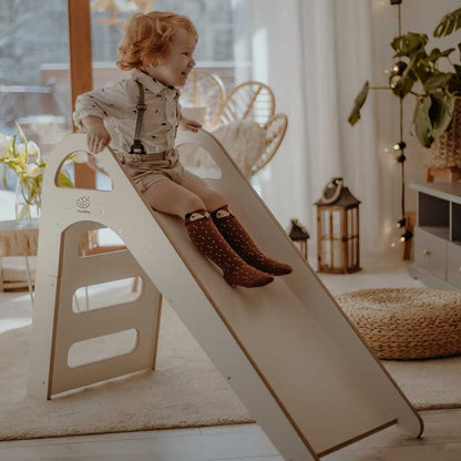 MeowBaby® Montessori Rutsche aus Holz für Kinder