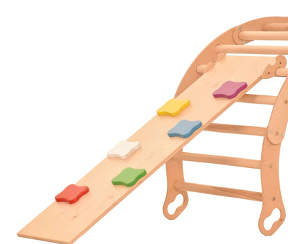 Sliding board with flower handles - accessories for the climbing triangle