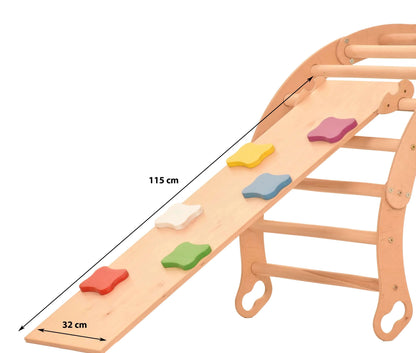 Sliding board with flower handles - accessories for the climbing triangle