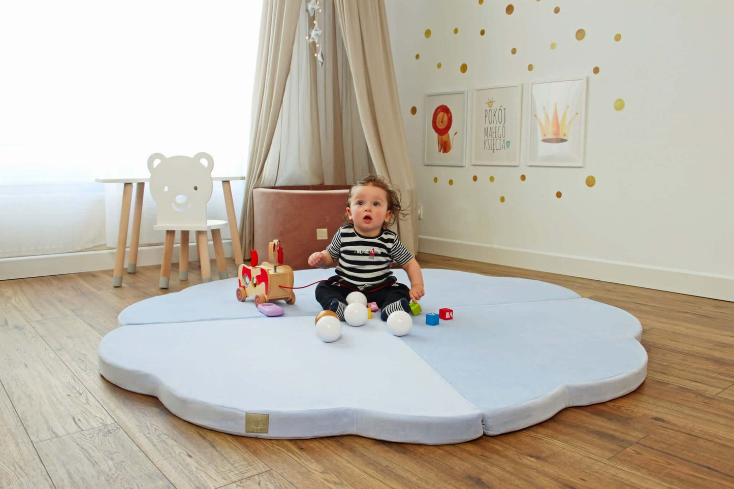 MeowBaby® Wolke Klappmatratze Spielmatte Spielteppich für Kinder