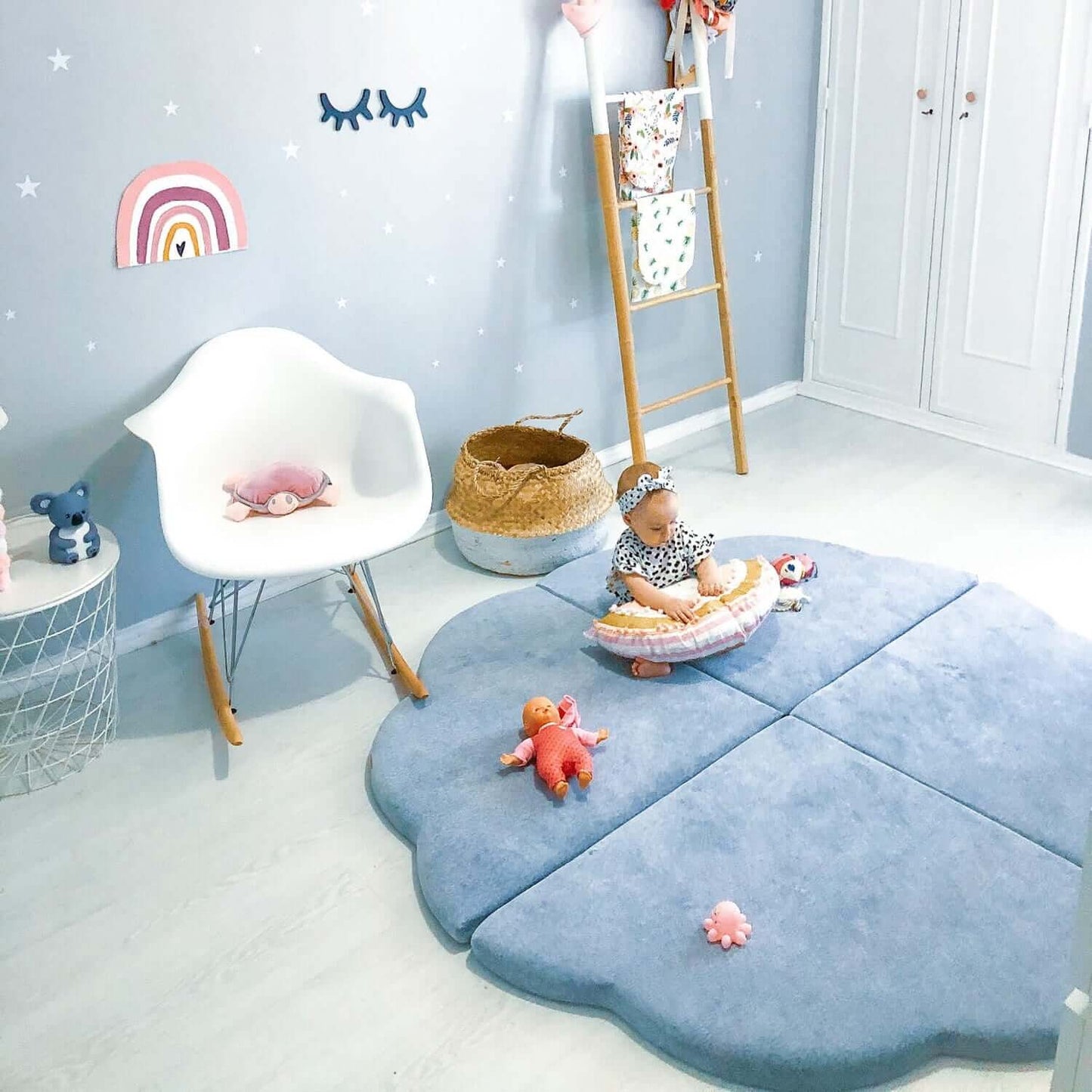MeowBaby® Wolke Klappmatratze Spielmatte Spielteppich für Kinder