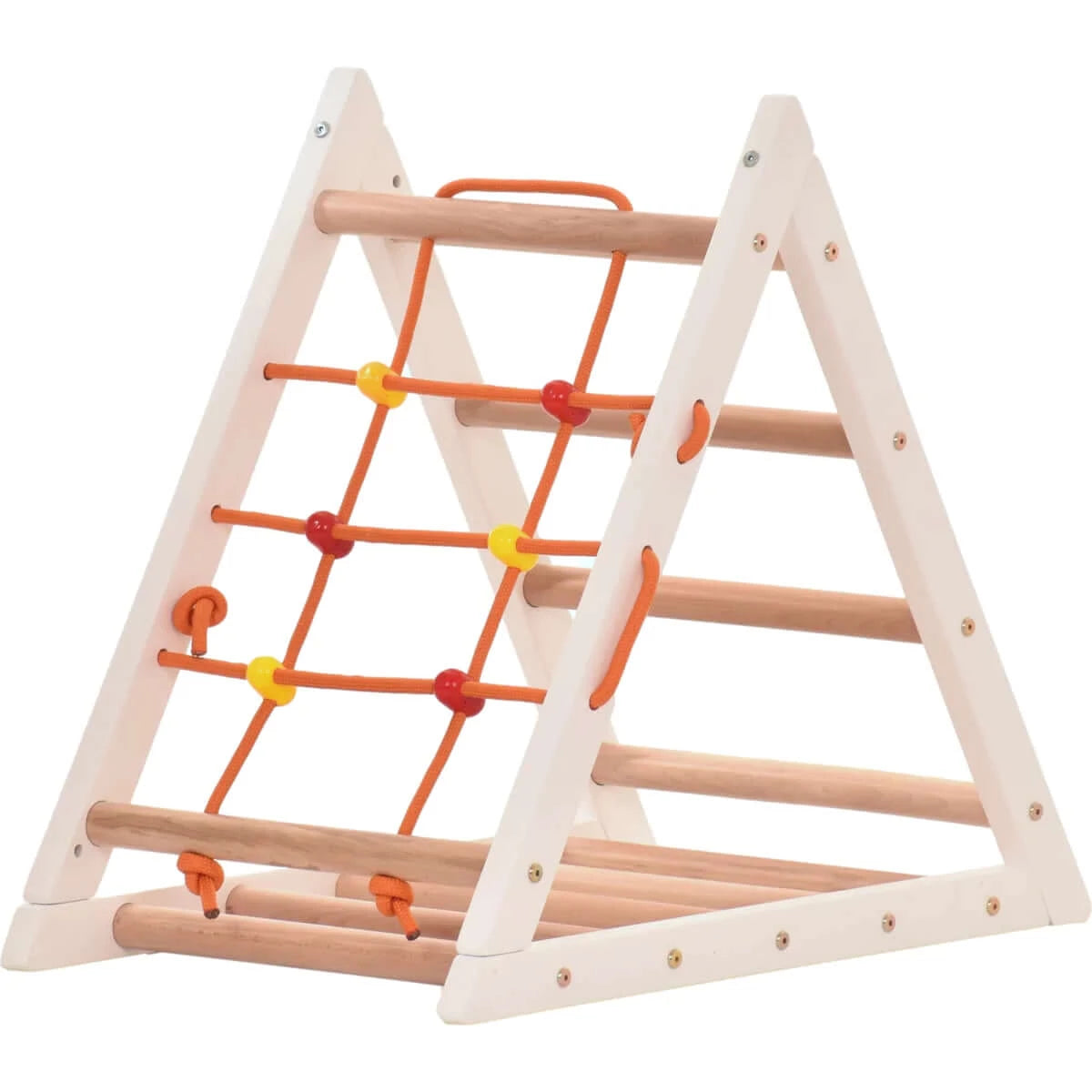 Climbing triangle COMPACT with ladder, climbing net &amp; slide, different colours