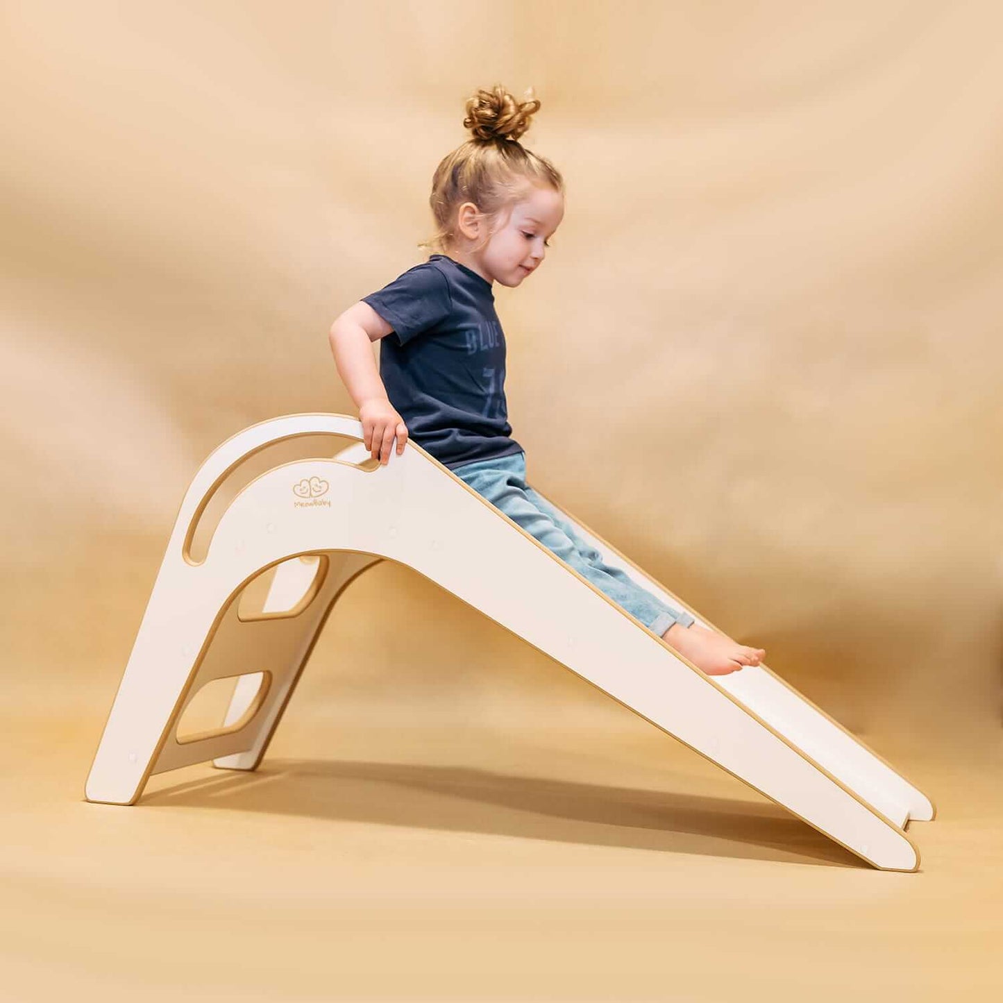 MeowBaby® Montessori slide "Junior" made of wood for small children